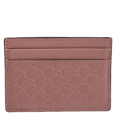 gucci dusty pink card holder|gucci microgucci card holder.